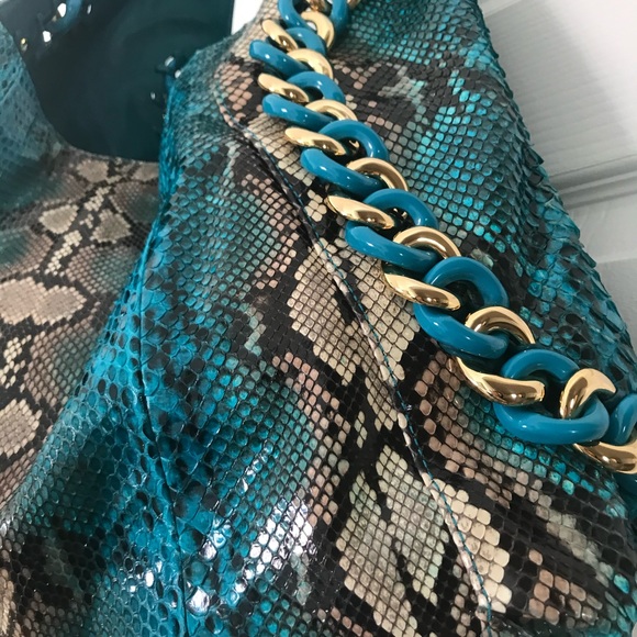 Michael Kors Python Chain Hobo Bag - Picture 10 of 12